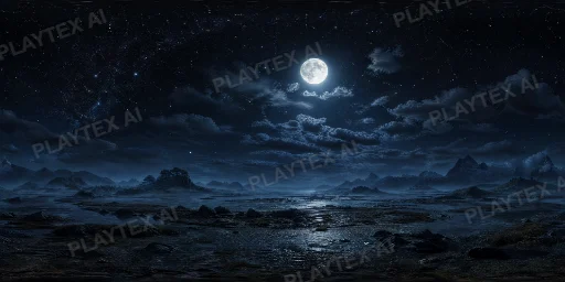 Star-Filled Deep Blue Night Sky HDRI Sphere preview showing a 360-degree HDRI environment sphere