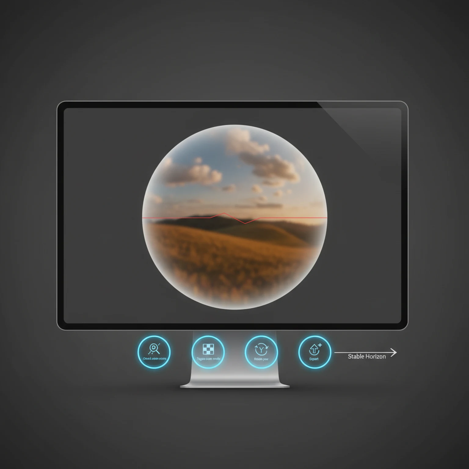 HDRI Sphere Generator Guide for 360 Lighting Environments visual walkthrough for Panorama Review: Check seam score, Toggle seam mode, Rotate yaw