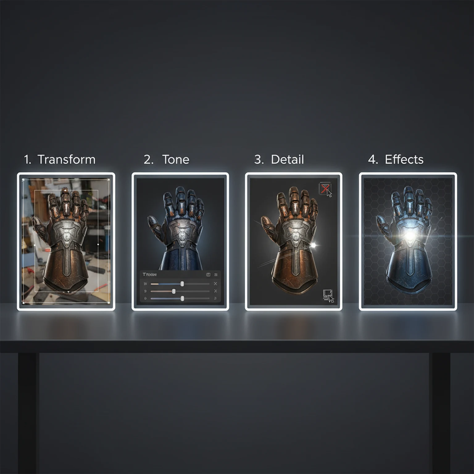 Image Editor Guide for Texture Cleanup, Region Work, and Background Removal visual walkthrough for Edit Order: Frame correctly, Fix exposure, Sharpen only as needed
