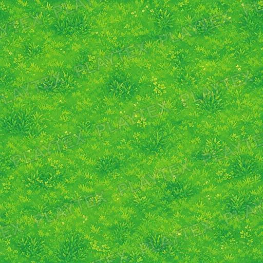 Green Grass Stylized Organic Texture preview showing a natural ground texture