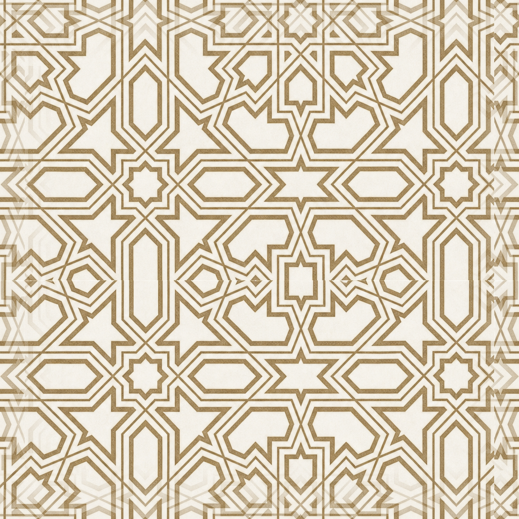 Beige Interlocking Star Tile Pattern Texture preview showing a stylized ceramic texture