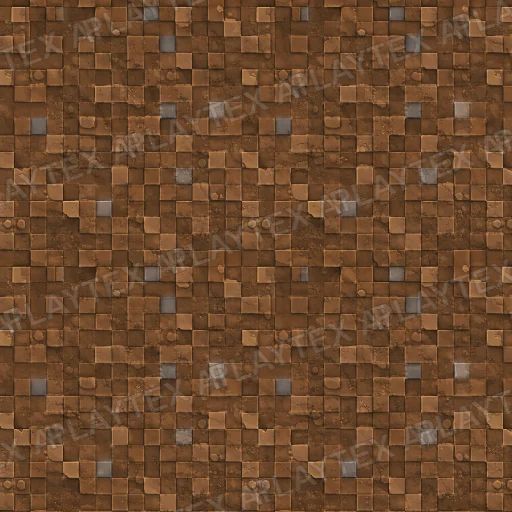 Brown Small Cube Mosaic Texture preview showing a stylized ceramic texture