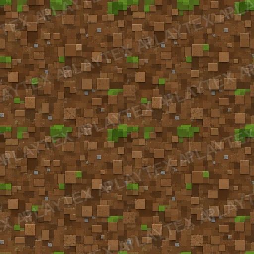Brown Pixel Dirt With Green Grass Texture preview showing a natural ground texture