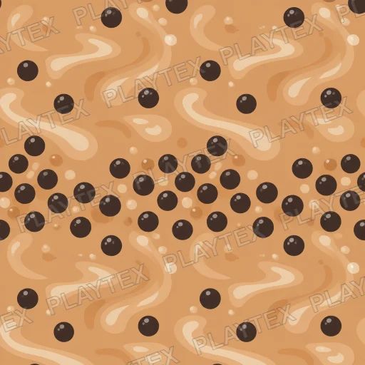Cute Stylized Brown Sugar Milk Tea Featuring Texture preview showing a stylized liquid texture
