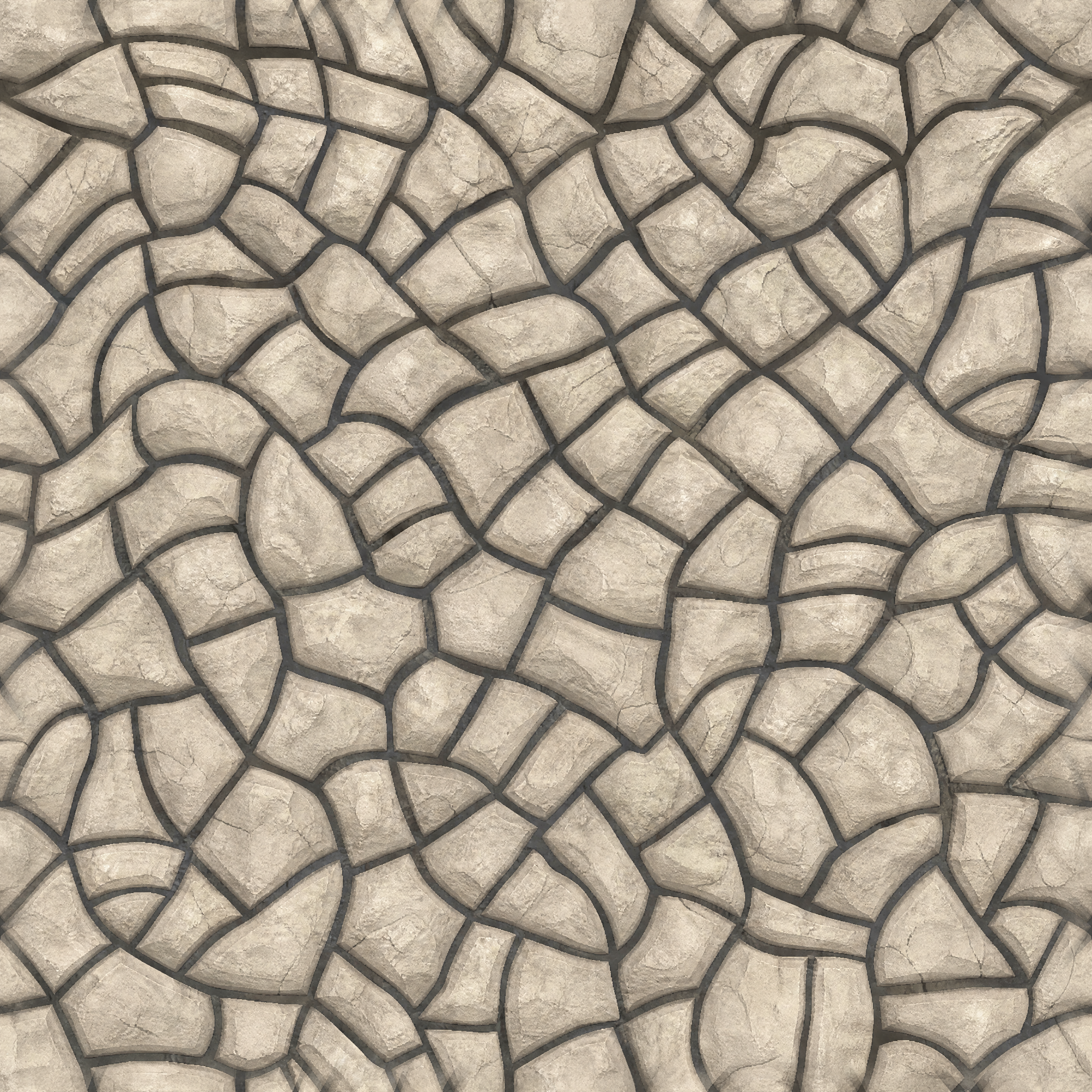 Ivory Irregular Stone Mosaic Texture preview showing a natural stone texture