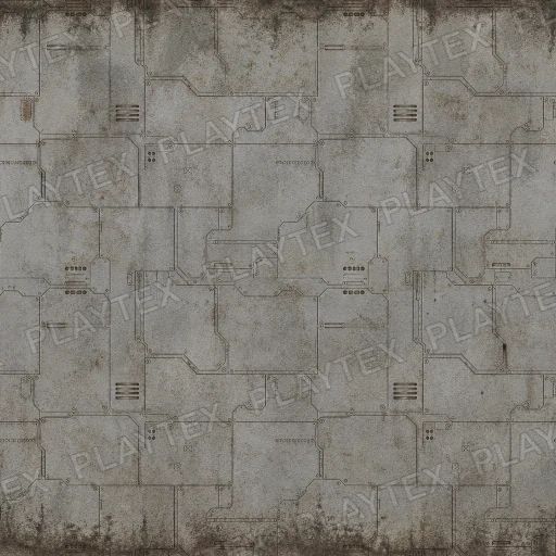 Frontal View Futuristic Sci-Fi Wall Dirty Edges Texture preview showing a worn sci-fi texture