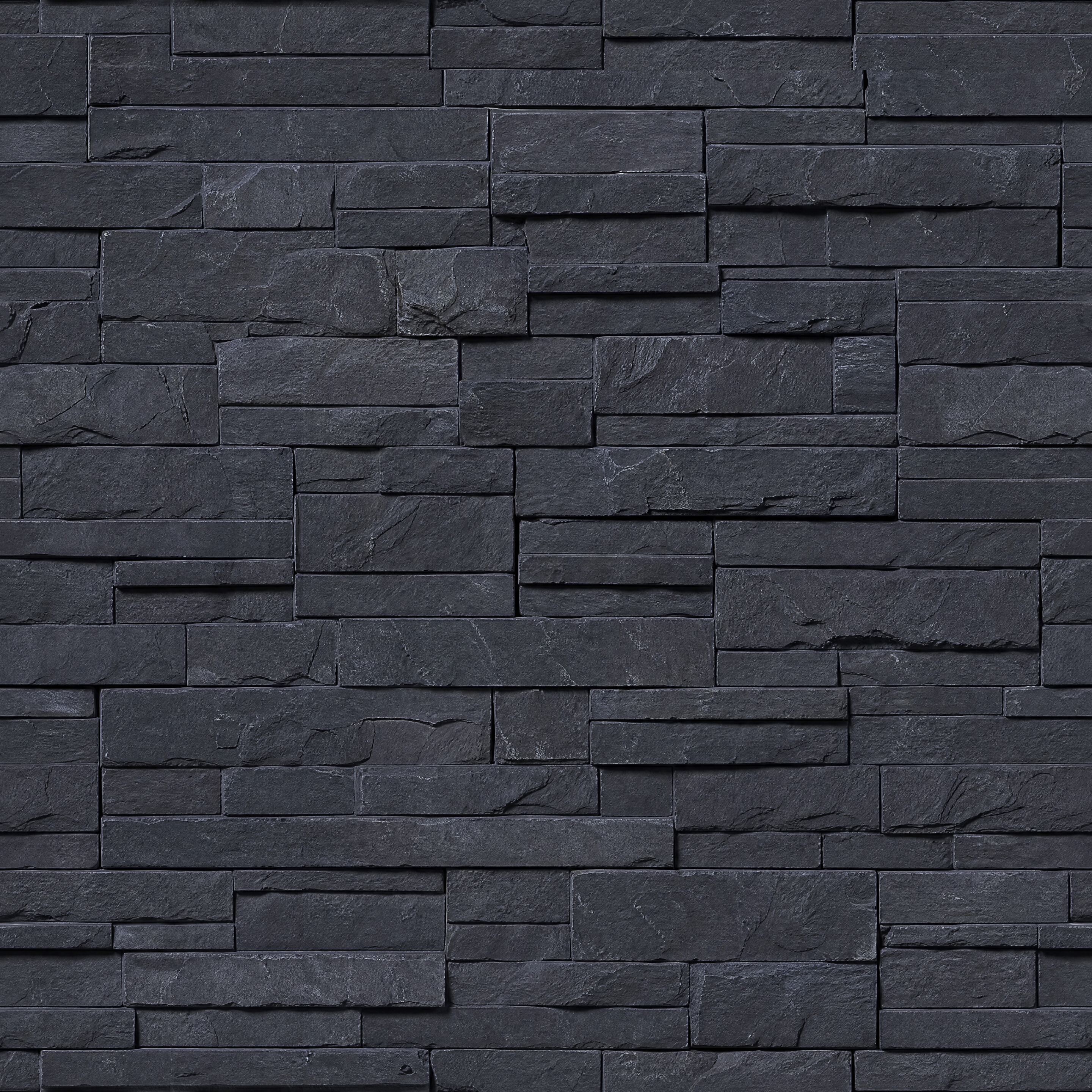 Charcoal Stacked Slate Ledge Stone Texture preview showing a rough stone texture