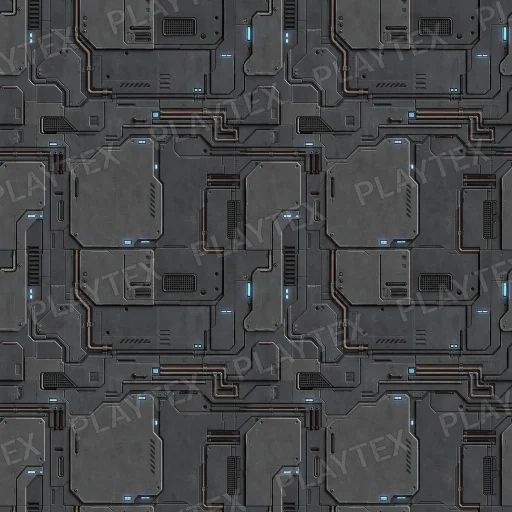 Sci-Fi Panel Metallic Hard Surface Texture preview showing a industrial sci-fi texture