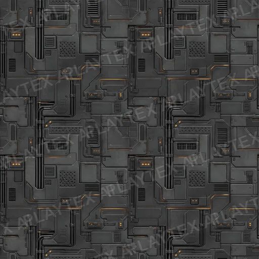 Universal Tile Texture preview showing a industrial sci-fi texture