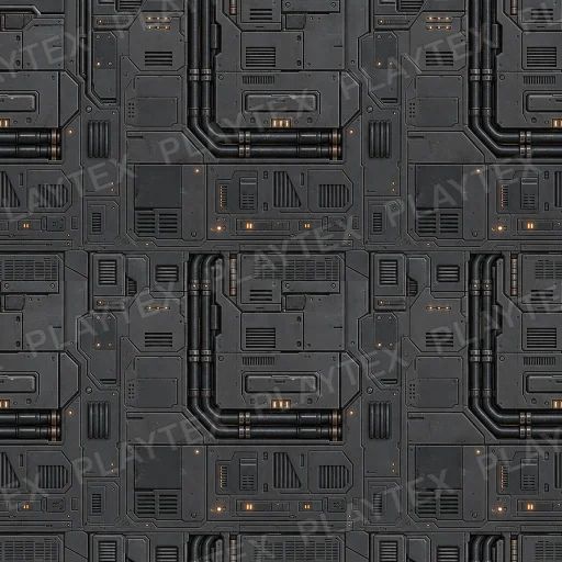 Sci-Fi Texture preview showing a industrial sci-fi texture