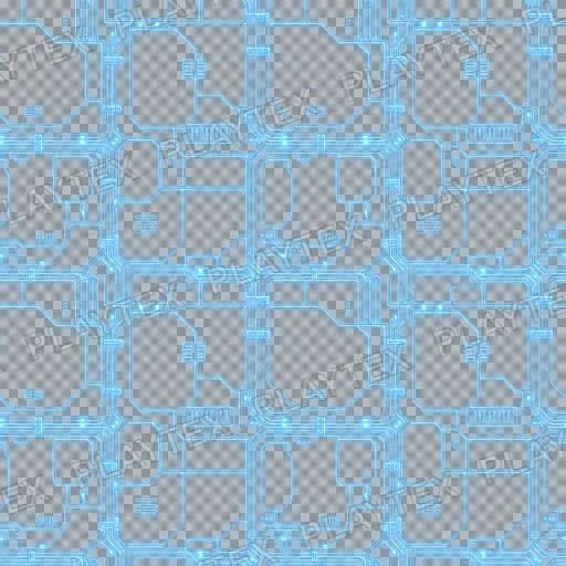 Sci-Fi - Energy Grid Smooth Panels Glowing Nodes Edited Texture preview showing a polished sci-fi texture