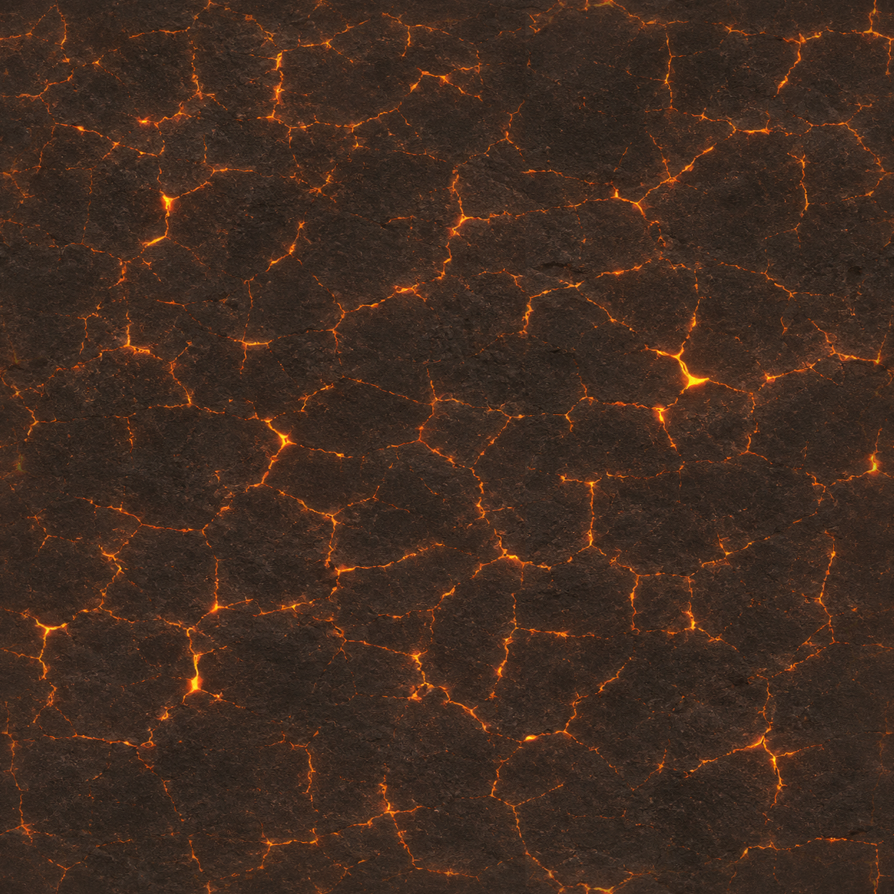 Dark Volcanic Crust With Orange Lava Cracks Texture preview showing a rough liquid texture