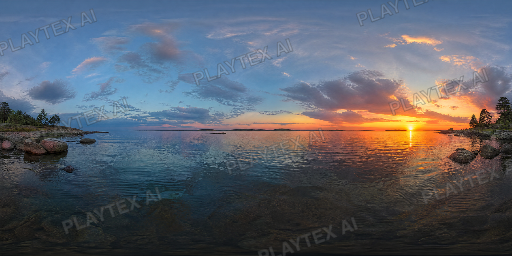 Sunset Twilight HDRI Sphere preview showing a 360-degree HDRI environment sphere