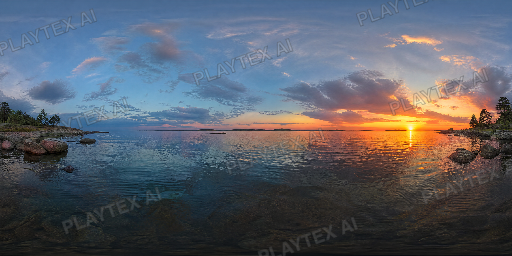 Sunset Twilight HDRI Sphere preview showing a 360-degree HDRI environment sphere