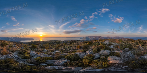 Sunset Twilight HDRI Sphere preview showing a 360-degree HDRI environment sphere