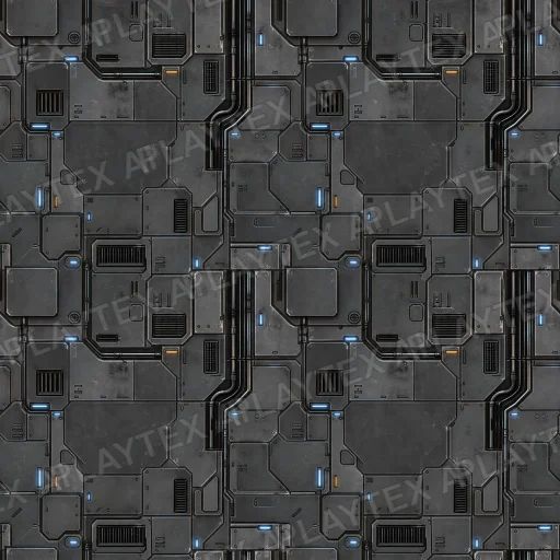 Universal Tile Texture preview showing a industrial sci-fi texture