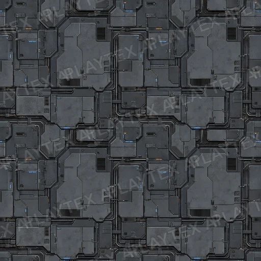 Universal Tile Texture preview showing a industrial sci-fi texture