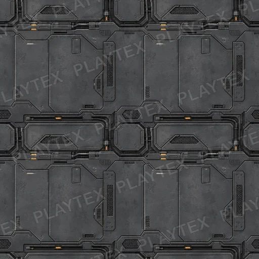 Dark Gray Sci Fi Panel Metal Black Silver Texture preview showing a industrial sci-fi texture