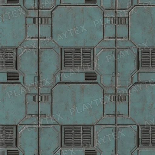 Weathered Sci-Fi Floor Panel Texture preview showing a worn sci-fi texture