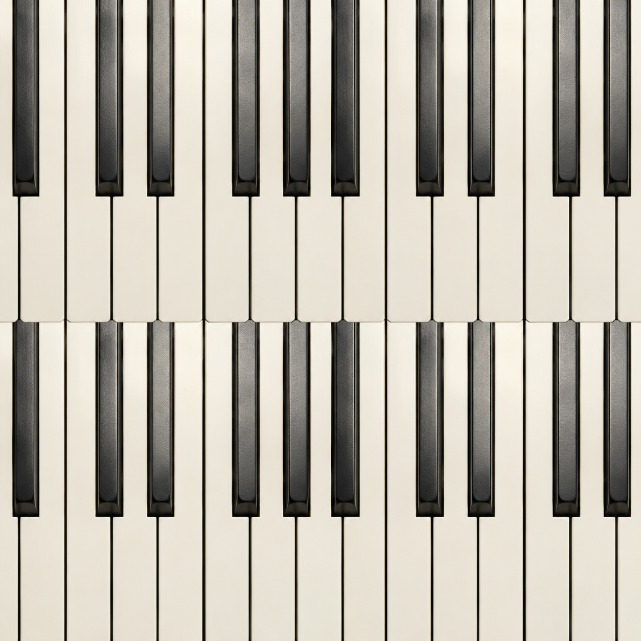 Black and Ivory Offset Piano Keys Pattern Texture preview showing a polished other texture