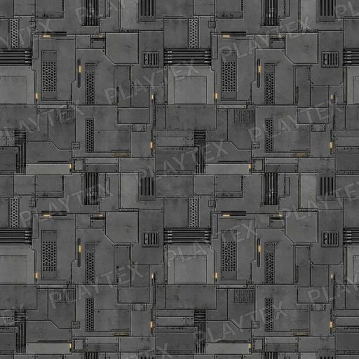 Dark Modular Sci-Fi Panel Texture preview showing a industrial sci-fi texture