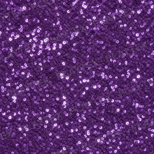 High Shine Purple Sequin Packed Stretch Fabric Texture preview showing a game-ready fabric texture