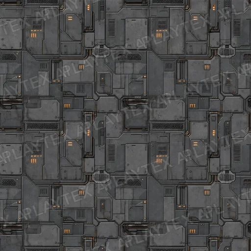 Universal Tile Texture preview showing a industrial sci-fi texture