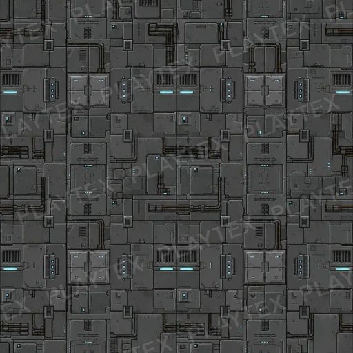 Sci-Fi Texture preview showing a industrial sci-fi texture