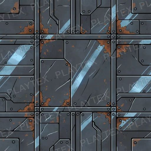 Weathered Metal Texture preview showing a worn sci-fi texture