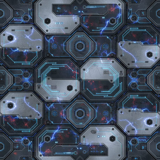 Glowing Sci-Fi Panel Texture 8 preview showing a industrial sci-fi texture