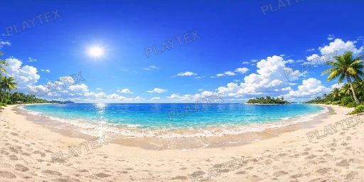 Tropical Beach Hdrisphere HDRI Sphere preview showing a environment HDRI hdri sphere