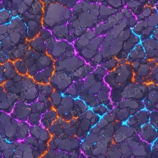 Glowing Cel-Shaded Multicolor Stone Texture preview showing a natural stone texture