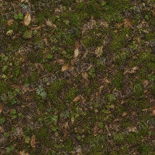 Dense Forest Floor Leaves Texture preview showing a game-ready ceramic texture