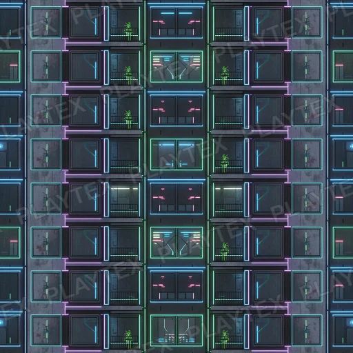 Glass Wall Texture preview showing a industrial sci-fi texture
