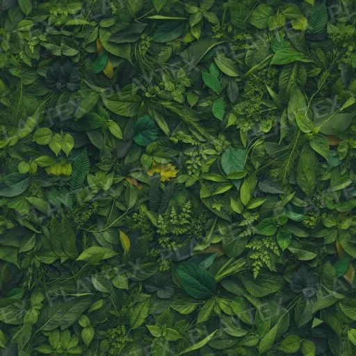 Dense Green Leaf Ground Texture preview showing a polished foliage texture