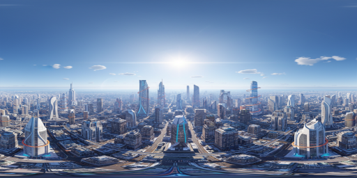 City Skyline Distant Hdrisphere HDRI Sphere preview showing a environment HDRI hdri sphere