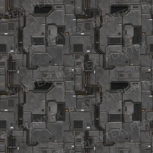Sci-Fi Panel Texture 4 preview showing a industrial sci-fi texture