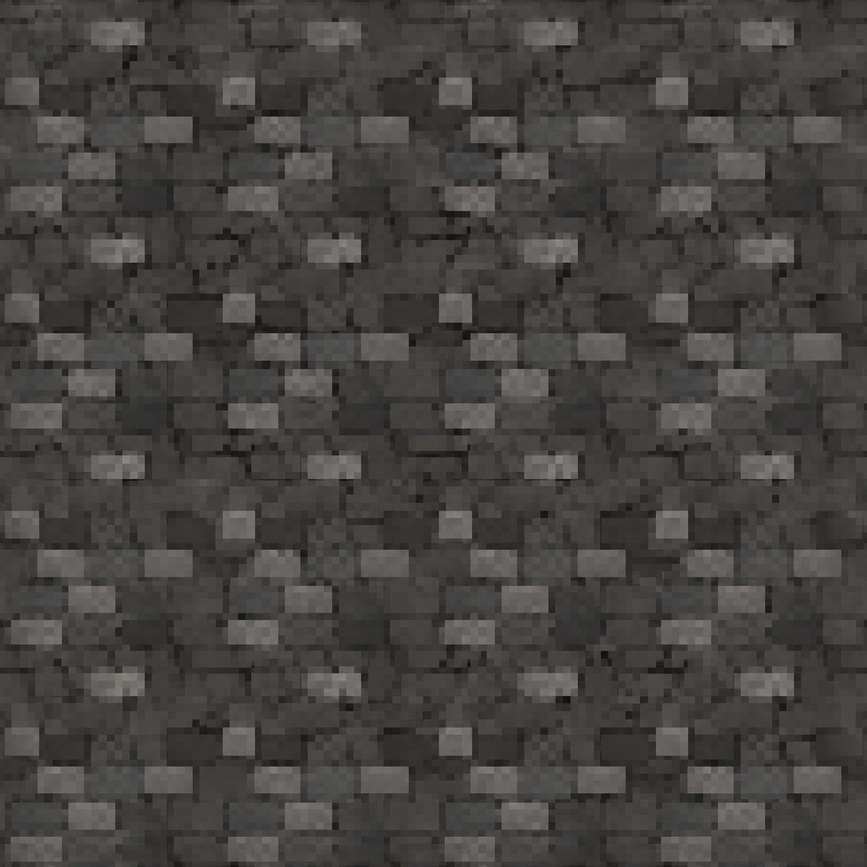 Pixelated Dark Gray Staggered Brick Texture preview showing a stylized brick texture