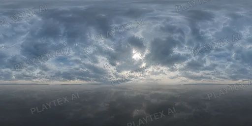 Gray Overcast Sunbreak Horizon HDRI Sphere preview showing a 360-degree HDRI environment sphere