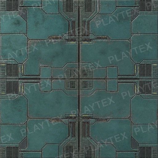 Weathered Sci-Fi Floor Panel Texture preview showing a worn sci-fi texture
