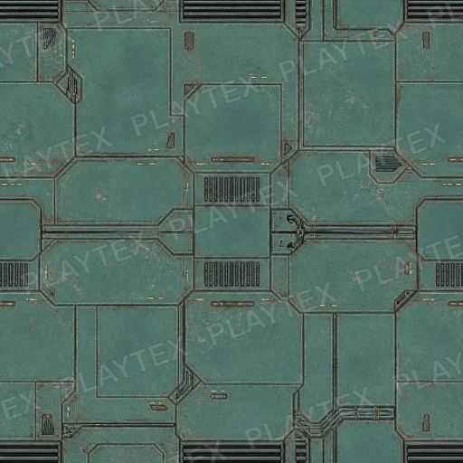 Weathered Sci-Fi Floor Panel Texture preview showing a worn sci-fi texture