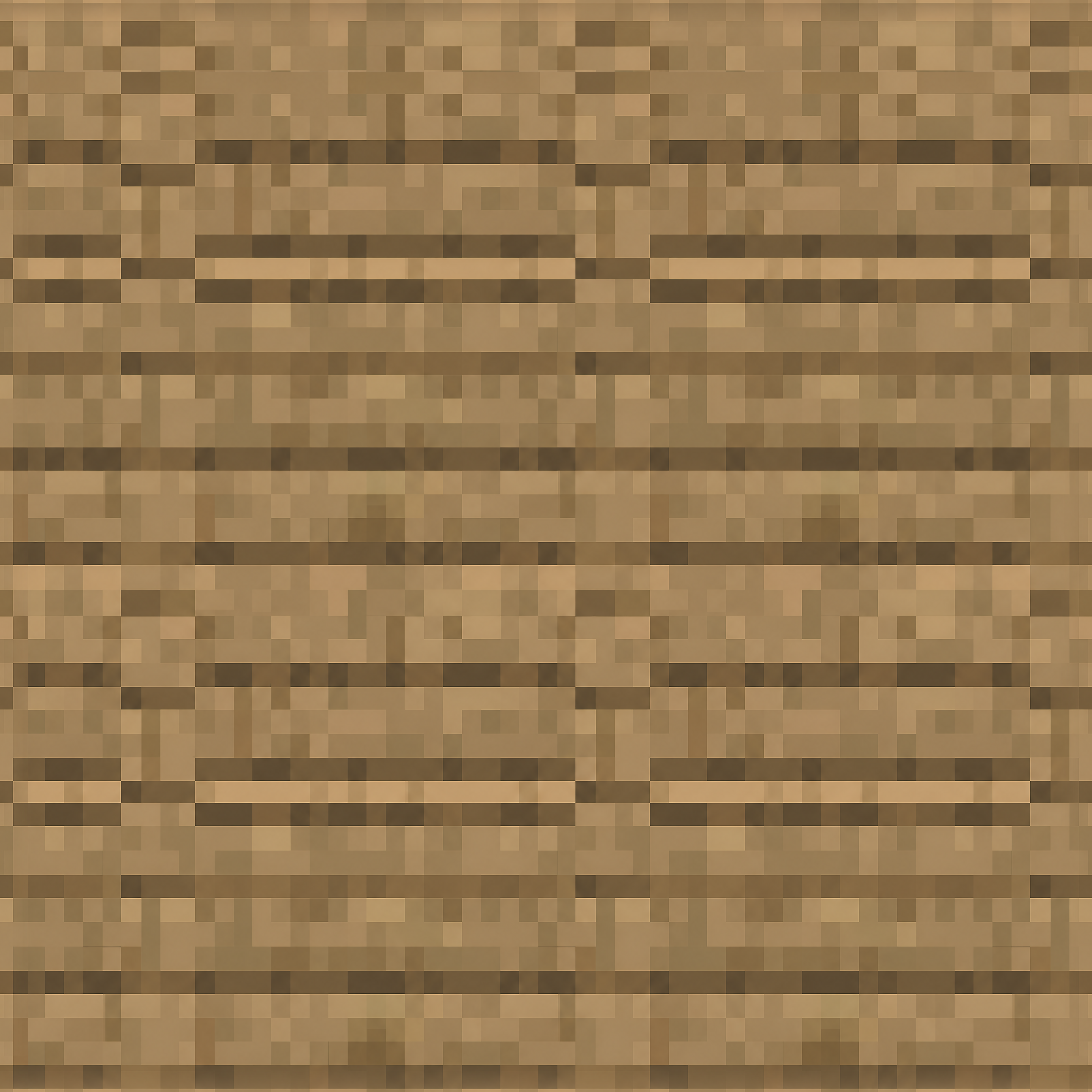 Tan Pixel-Art Horizontal Oak Fence Texture preview showing a natural wood texture
