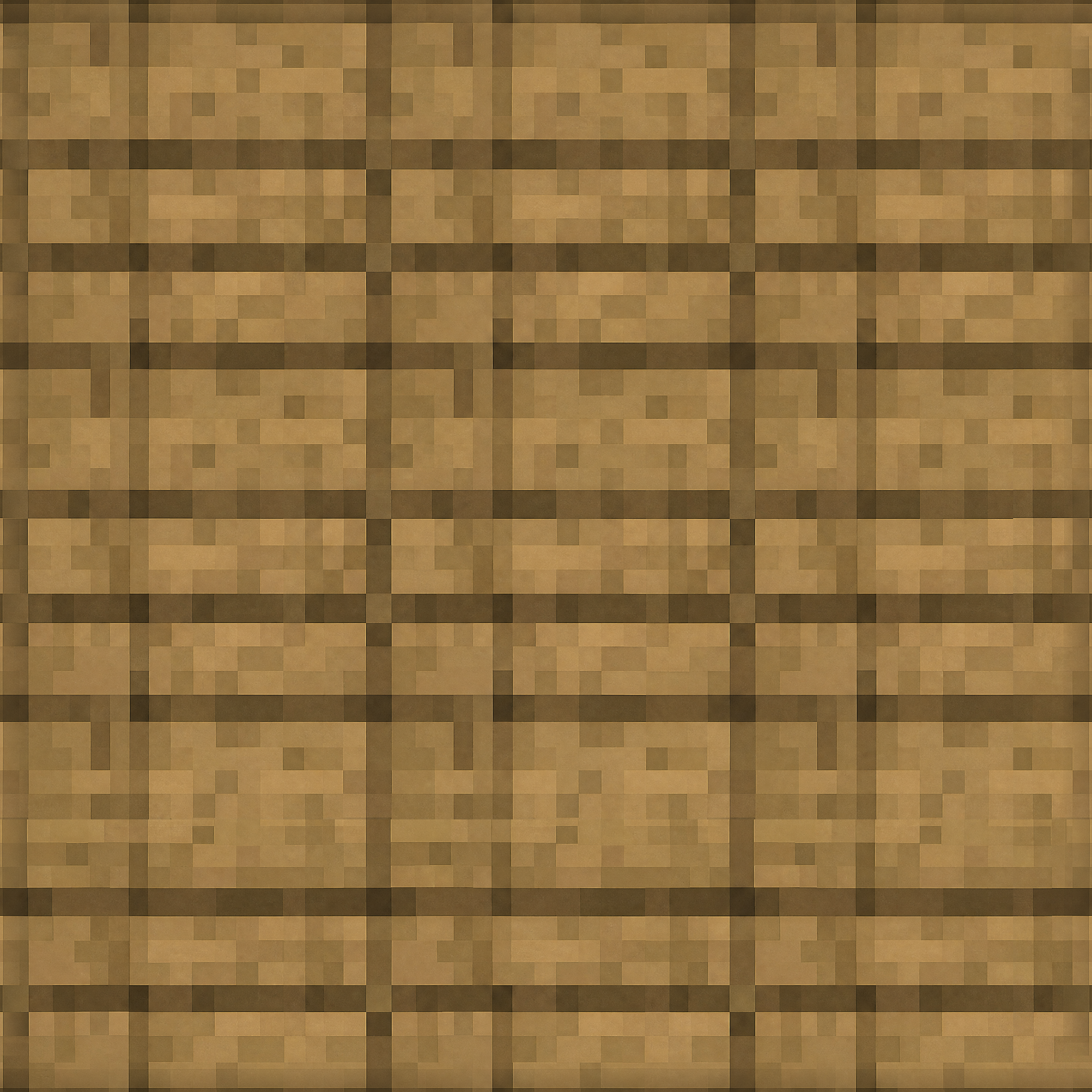 Tan Pixel-Art Oak Fence Panel Texture preview showing a natural wood texture