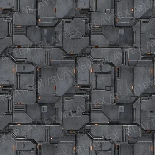 Charcoal Angular Sci-Fi Wall Panel Texture preview showing a industrial sci-fi texture