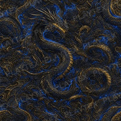 Dark Blue Geometric Dense Abstract Texture preview showing a game-ready fabric texture