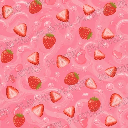 Cute Stylized Strawberry Fruit Tea Featuring Bright Texture preview showing a stylized liquid texture