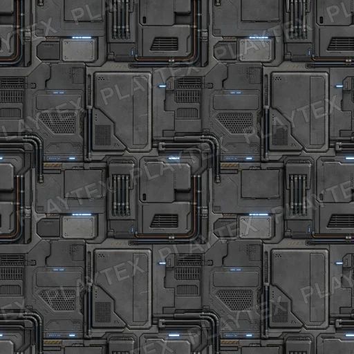 Sci-Fi Texture preview showing a industrial sci-fi texture