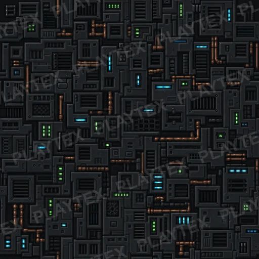 Pixel-Art Metal Texture preview showing a industrial sci-fi texture