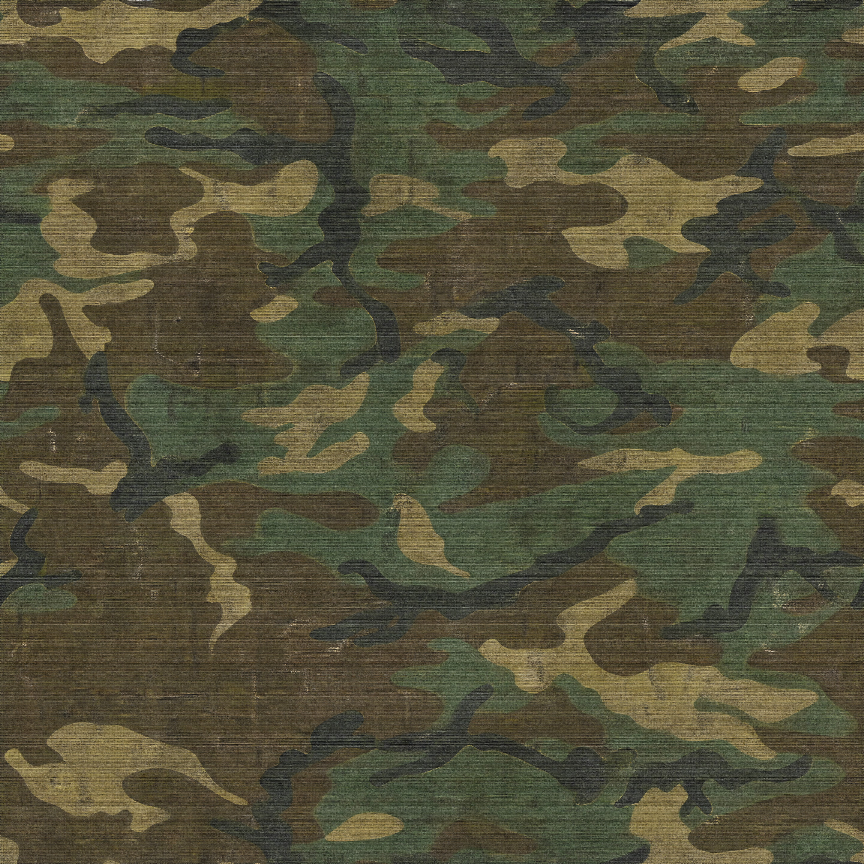 Green Camouflage Earth Tones Fabric Texture preview showing a game-ready ground texture