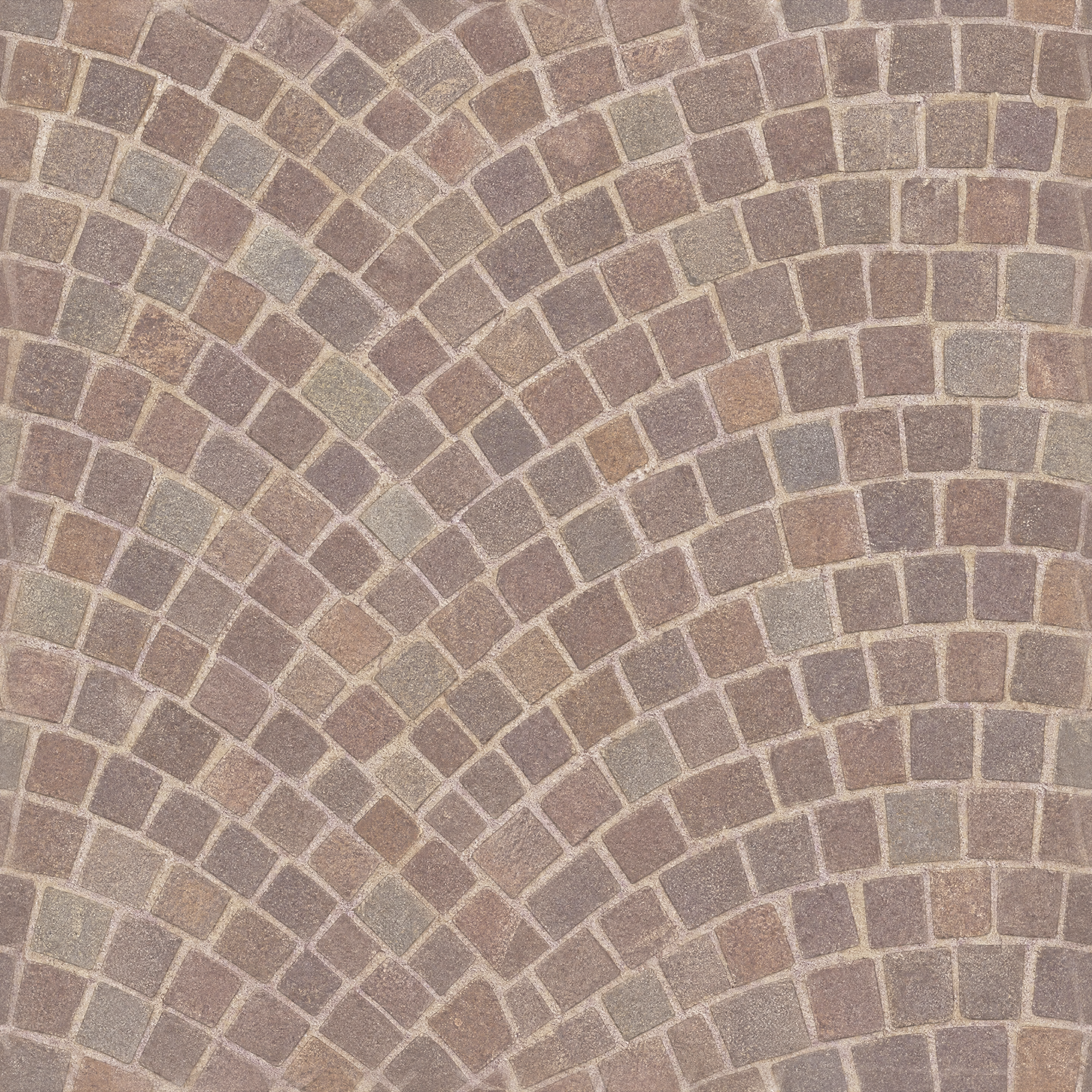 Muted Rose Fan-Pattern Cobblestone Texture preview showing a natural stone texture